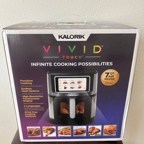 not available KALORIK Vivid Touch 7qt High-Res Touchscreen Air Fryer with - Picture 2 of 14